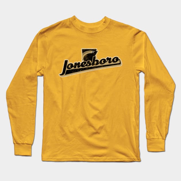 Jonesboro Retro Swash (Gold) Long Sleeve T-Shirt by rt-shirts